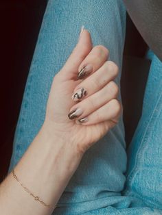 Smoke, snakes, nail trends, coffin nails, spooky season, halloween nails, villain era, black and white Silver Chrome Halloween Nails, Nail Trends, Coffin Nails, Halloween Nails, Black And White, Nails