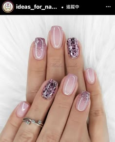 Classic Elegant Nail Designs, Celebration Nails, Nails 23, Nails Board, Nails Dip, Valentine Nails, Fancy Nails Designs, Short Square Nails, Glitter Gel Nails