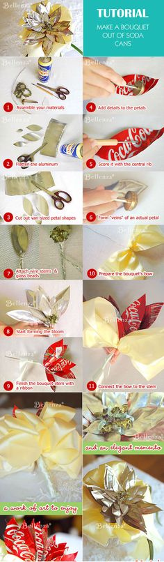 the instructions for how to make an origami flower