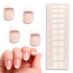 PRICES MAY VARY. Salon-Quality UV Gel Nail Strips : Includes 2 Prep Pads, Nail File & Wooden Stick, This UV Gel Nail Stickers That Are Easy To Apply And Remove, Giving You The Perfect Solution For Achieving Long-lasting, Salon-worthy Nails In The Comfort Of Your Own Home. Works with Any UV Nail Lamp : These Semi-cured Gel Nail Strips Are Compatible Designed To Work Seamlessly With UV Nail Lamps, These Semi-cured Gel Nail Strips Is A Convenient Choice For Any Nail Enthusiast. Enjoy The Convenienc French Nail Polish, Pink French Nails, Gel Nail Stickers, Beautiful Nail Polish, Uv Nail Lamp, Gel Nail Strips, Gel Acrylic Nails, Lines On Nails, Uv Nails