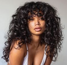 Long Curly Wavy Hair, Curly Wigs With Bangs, Curly Shag Haircut, Long Curly Haircuts, Curly Hairstyles For Black Women, Curly Wavy Hair, Natural Curly Hair Cuts, Hair Wigs For Women, Wavy Curly Hair