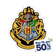 the hogwarts crest sticker is on sale for $ 50