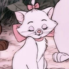 Aristocats Marie Pfp, Princess Stuff Aesthetic, Marie Asthetic, Marie Aesthetic Core, Maria Aristocats, Girly Icon Aesthetic, Marie Core Aesthetic, Pink Aesthetic Character