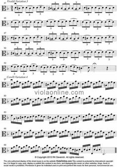 sheet music for violin with notes and notations