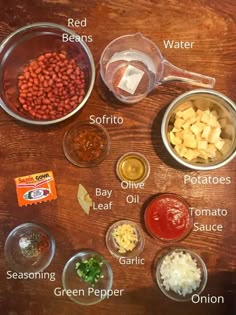 the ingredients for this meal are shown in bowls