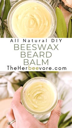 Beard Balm Recipe, Diy Beard Balm, Beeswax Recipes, Goat Soap, Balm Recipe, Beard Wax, Hand Salve