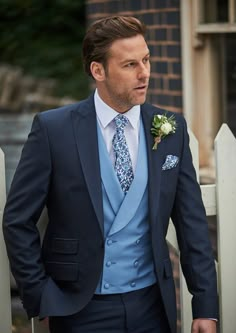 Wedding Suits For Groom, Wedding Morning Suits, Suits For Men Wedding, Men Wedding Suits, Morning Suit, Navy Suit Wedding, Lounge Suit, Groom And Groomsmen Suits, Grooms And Groomsmen