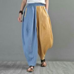 Customized Pants, Womens Harem Pants, Linen Pants For Women, Funky Clothes, Yoga Harem Pants, Bohemian Pants, Pants Linen, Going Shopping