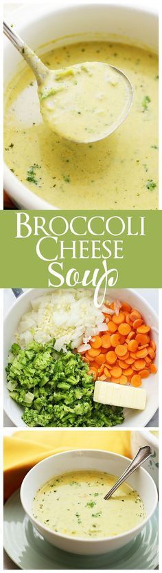 broccoli cheese soup with carrots and celery