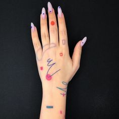 tattoo idea Hand Poked Tattoo, Weird Tattoos, Poke Tattoo, Hand Poke, Dope Tattoos, Love Tattoos, Tattoo Idea, Color Tattoo, Body Art Tattoos