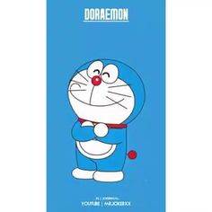 the cartoon character doran is smiling and holding his hands in one hand, while standing on