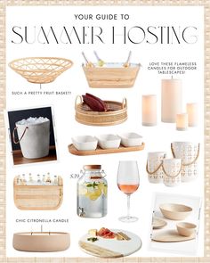 the cover of your guide to summer hosting, with pictures and text overlays