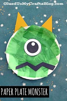 paper plate monster craft for kids to make