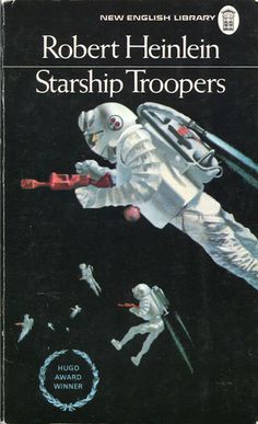 a book cover for starship troopers by robert heinle in english and french