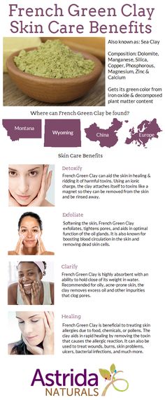 French Clay Mask, Skin Infographic, Holistic Skincare, Skin Care Center, Homemade Moisturizer, Skincare For Oily Skin