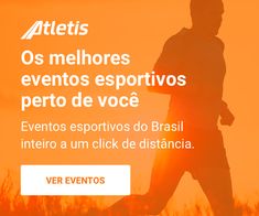 a man is running in the grass with an orange background and text that reads atetis os melhores eventos esporttivdos perfo