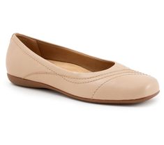 Sporting a comfortable fit and classic style, the Sasha is a ballerina flat that adds chic elegance to office attire, a flowy sundress, or a pair of casual jeans. From Trotters. Chic Comfort Fit Flats For Everyday, Chic Fitted Ballet Flats For Work, Chic Everyday Fitted Flats, Chic Fitted Ballet Flats For Everyday, Chic Ballet Flats For Everyday, Elegant Fitted Ballet Flats For Work, Workwear Ballet Flats With Fitted Flat Heel, Fitted Ballet Flats For Workwear With Flat Heel, Fitted Ballet Flats With Flat Heel For Work