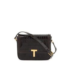 The Wallis Shoulder Bag By Tom Ford Is Made Of Glossy Crocodile-Printed Leather With A Golden Metal T Closure. The Interior Features Smooth Leather Lining, A Zip Pocket, And An Adjustable Shoulder Strap. The Hardware Is Also In Gold. Size Type: Int Material: 100% Calf Leather Sku: 242390abs000004-1b087 Bag Length: 21 Cm Bag Height: 16,5 Cm Bag Depth: 5,5 Cm Welcome To The Official Luosophy Poshmark Closet! Luosophy Is A Luxury Brand Reselling Company Founded In San Diego, Ca From 2016. All Our P Tom Ford Bag, Gold Bag, Browning, Small Leather Goods, Printed Leather, Bag Straps, Shoulder Handbags, Embossed Leather, Tom Ford