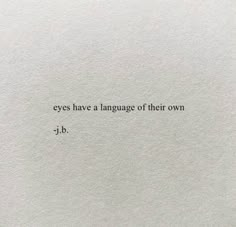 an old book with the words eyes have a language of their own j i b