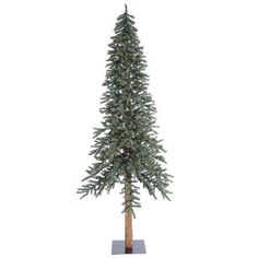 Vickerman 8' x 50"" Natural Bark Alpine Artificial Christmas Tree featuring 1221 PVC tips and 400 Warm White Dura-Lit Italian LED Mini Lights. Incorporate this Alpine tree into holiday or everyday rustic dcor. This beautiful tree comes prelit with Warm White Dura-lit LED Italian Mini Lights and features rich green PVC tips on a natural bark, real wood trunk, flat metal stand is included. Size: 8'. Alpine Tree, Christmas Tree Sale, Mini Lights, Wood Trunk, Metal Tree, Artificial Tree, Metal Stand, White Led Lights, Tree Stand