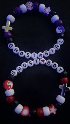 Lil Peep Bracelet Ideas, Lil Peep Bracelet, Bracelets With Beads, Matching Couple Bracelets