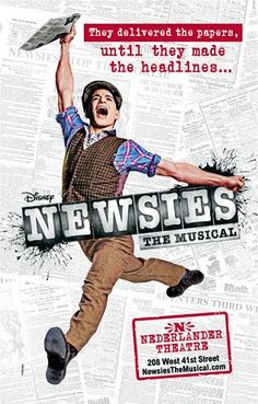 an advertisement for the new series of newsies