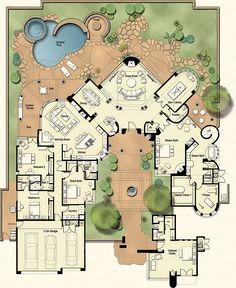 the floor plan for this luxury home