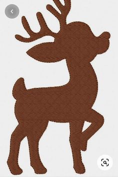 a deer with antlers on it's head is shown in this applique