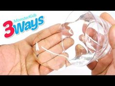 two hands holding a clear plastic object in front of a white background with the words 3 ways written on it