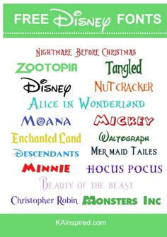 FREE DISNEY FONTS Disney Fonts For Cricut, Disney Princess Font, Free Cricut Fonts, Disney Writing, Christmas Font Design, Princess Font, Handwritten Aesthetic, Fonts Google Docs, Nightmare Before Christmas Font