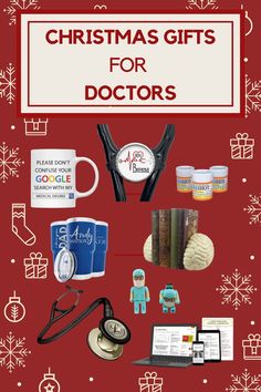 Gift ideas for doctors, featuring practical and personalized options perfect for the holiday season, including stethoscope tag, brain bookends, doctor flash drive, funny doctor mug, Littman stethoscope, and more. Gag Gifts Funny