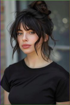 No more wasting money on not-right products. Wispy Grunge Bangs, Thick Wavy Hair With Curtain Bangs, Wavy Ponytail With Bangs, Thick Hair Styles Women, Wavy Hair Bangs Hairstyles, Bangs For Long Wavy Hair, Medium Length Goth Hairstyles, Long Wavy Bangs, Wavy Fringe Hairstyles