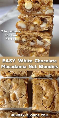 These White Chocolate Macadamia Nut Blondies are like the cookie favorite, but the form of soft, chewy (+ easier to make) bars! Just 7 ingredients, one bowl, and 30 minutes needed. 


white chocolate macadamia nut cookie bars, easy blondies recipe, easy cookie bar recipe, easy white chocolate macadamia nut cookies recipe, easy cookie recipe, easy blondies recipe, one bowl blondies recipe Easy Blondies Recipe, Easy Blondies, Nut Cookies Recipe, Macadamia Nut Recipes, Blondies Recipe Easy, Nut Dessert, White Chocolate Macadamia Nut Cookies