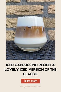 Learn how to prepare a delicious iced cappuccino with this easy recipe! Combining strong espresso, cold milk, and a perfect frothy top, this refreshing drink is ideal for coffee lovers who enjoy a creamy, chilled coffee experience. Iced Cappuccino Recipe, Cappuccino At Home, Espresso Recipes, Espresso At Home, Coffee Treats, Frothing Milk