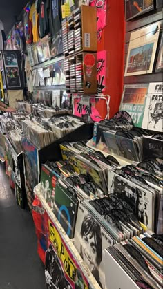 a record store filled with lots of records