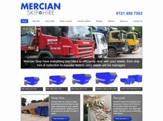 the website page for mercian skip hire