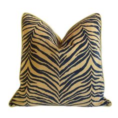 a zebra print pillow on a white background