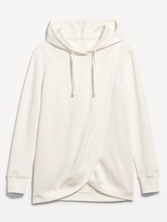 adjustable drawstring hood long sleeves rib-knit cuffs cross front for convenient nursing access rib-knit front and hem pullover style loose fit hits at hip model is approximately 5'9" and wears size m (8)