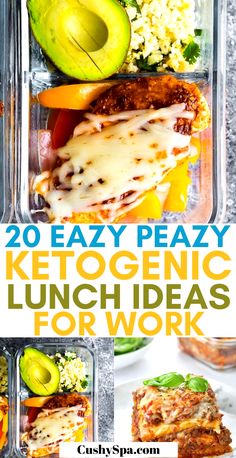 20 easy and healthy ketogenic lunch ideas for work that are packed in plastic containers