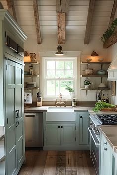 the kitchen is clean and ready to be used as a place for cooking or eating