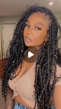 Medium Size Butterfly Locs, Goddess Faux Locs Styles, Island Locs With Curls, Goddess Soft Locs With Curls, Soft Boho Locs, Goddess Locs With Curls, Boho Locs Hairstyles, Messy Faux Locs, Bohemian Goddess Faux Locs