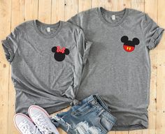 Mickey and Minnie Mouse Custom Matching Disney Shirts Disney | Etsy Disney Honeymoon Shirts, Couples Disney Shirts, Minnie Shirts, Michey Mouse, Couples Disney, Disney Anniversary, Disney Honeymoon, Disney Family Vacation Shirts, Disney Couple