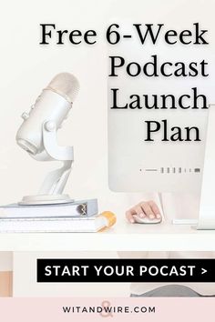 Bring your podcast idea to life!  Starting a podcast strategically can make or break your podcast success.  Get this free 6-week launch plan to launch your podcast, promote your podcast and get your first 1,000 downloads.  how to start a podcast I podcast launch plan I how to launch a podcast I how to get podcast listeners Lifestyle Podcast Ideas, Diy Podcast Setup, Book Podcast Ideas, Podcast Topics Ideas, Podcast Planner, Things You Need To Start A Podcast, How To Record A Podcast, How To Start A Podcast On Spotify