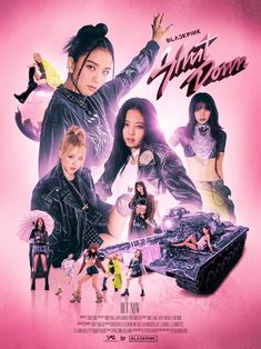 the movie poster for blackpink's hit girl band