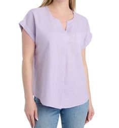 Como Vintage Women's Short Sleeve Linen Blend One Pocket Popover Looking for something new? Como Vintage is featuring a short one pocket popover. It comes in our linen blend fabrication which is soft, lightweight and airy. We have a beautiful lavender and an easy white/blue stripe. Short Sleeve One Pocket Linen Blend Popover Shirt, Tractor Supply, White Gloves, Tunic Blouse, Linen Women, Shorts With Pockets, Christmas List, Blue Stripes, Tractor