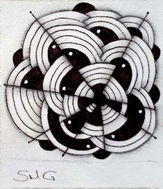 a drawing with lines and circles on it