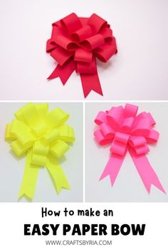 how to make an easy paper bow