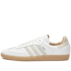 Adidas SAMBA OG Core White & Wonder White & Magic Beige | END. Cloud Pink, Winter Travel Outfit, White Magic, Only Shoes, Sneaker Collection, Adidas Samba, Shoe Care