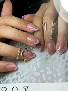 Bow Nail Designs, Pretty Fits, Bow Nail, Purple Acrylic Nails, French Manicure Nails, Purple Acrylic, Fancy Nails Designs, Manicure Nails, Cute Gel Nails