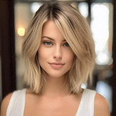 Side Parted Layered Lob Above Shoulder Length Hair Side Part, Medium Bob Side Part, Shoulder Length Side Bangs, Lob Haircut 2024 Trends, Lob With Face Framing Layers Side Part, Haircuts For Women With Thick Hair, Lob Haircut Bangs, Shoulder Length Side Part Hair, 2024 Shoulder Length Haircuts